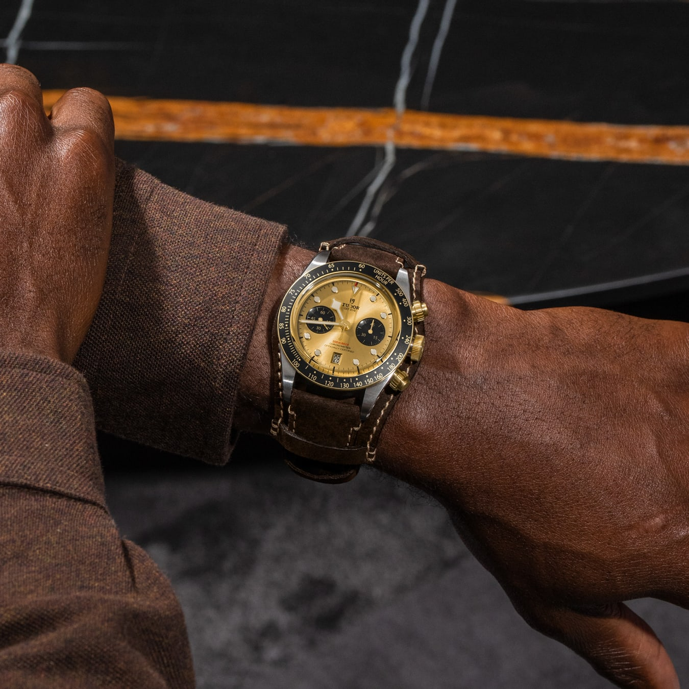 TUDOR Black Bay Chrono S&G 41mm steel case with polished and satin finish - M79363N-0008 at Prestons