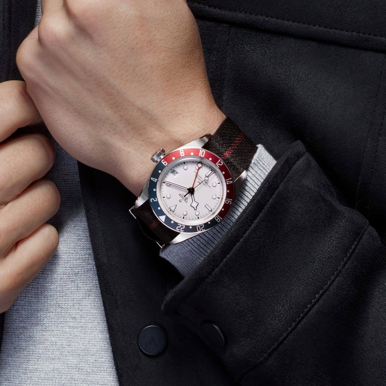 TUDOR Black Bay GMT 41mm steel case with polished and satin finish - M79830RB-0012 at Prestons